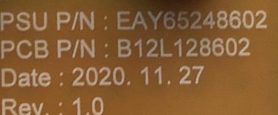 KIT DE TARJETAS PARA TV LG / MAIN EBT66527902 / EAX69083603 (1.0) / T-CON RUNTK6396TPZG / 1P-118BC00-4010 / 0418FVZG / FUENTE EAY65248602 / LGP70T-19U1 / 65248602 / B12L128602 / PANEL NC700DQE-VSHX7 / MODELO 70UN7070PUA.BUSMLKR - Imagen 3